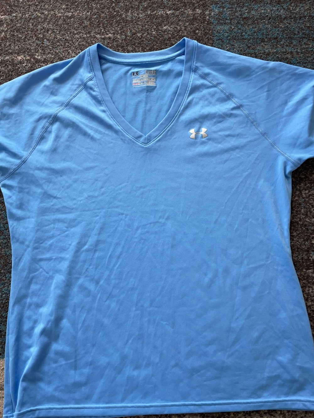 Under Armour Light Blue V-Neck Performance Shirt